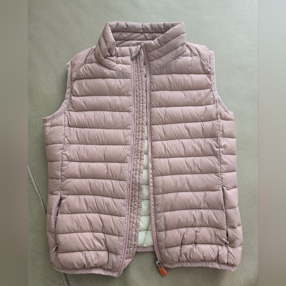 SAVE THE DUCK Light Pink Quilted Vest